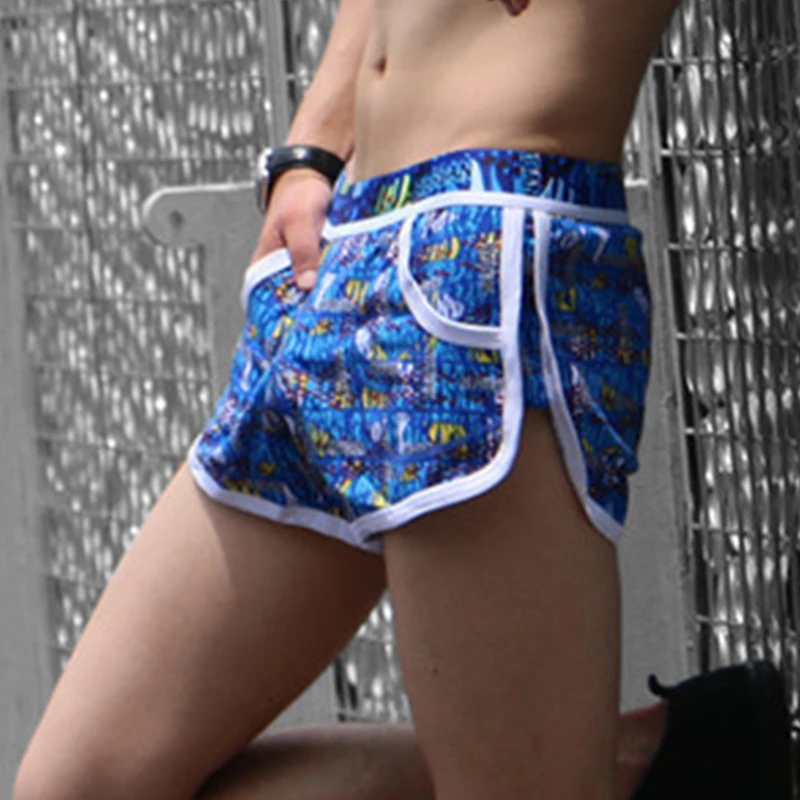 Men's Yoga Short Pants Running Shorts Home Wear Printed