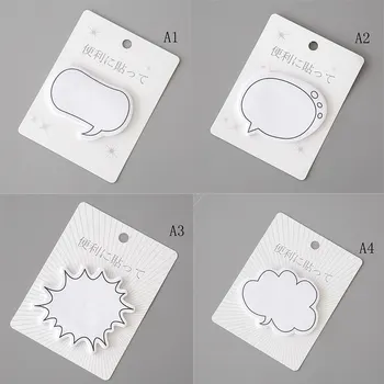 

60pcs/2 sheets Cartoon Dialog Box Stickers Cute Sticky Notes School Stationery Supplies Novelty Sticky Note Pad