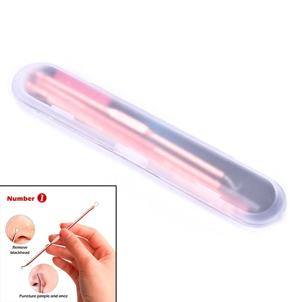 

4Pcs Blackhead Remover Acne Treatment Acne Needle Rose Gold Acne Removal Needle Pimple Needle Black Mask Acne Extractor Remover
