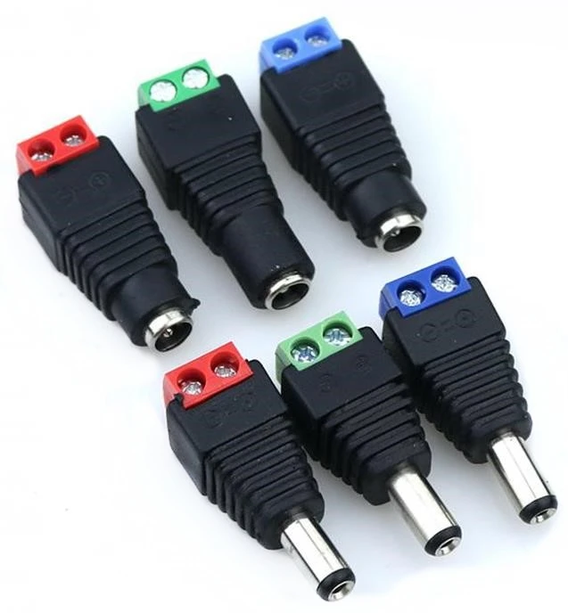 

2pcs Male + Female 12V 2.1x5.5MM DC Power Jack Plug Audio AUX free welding socket Connector