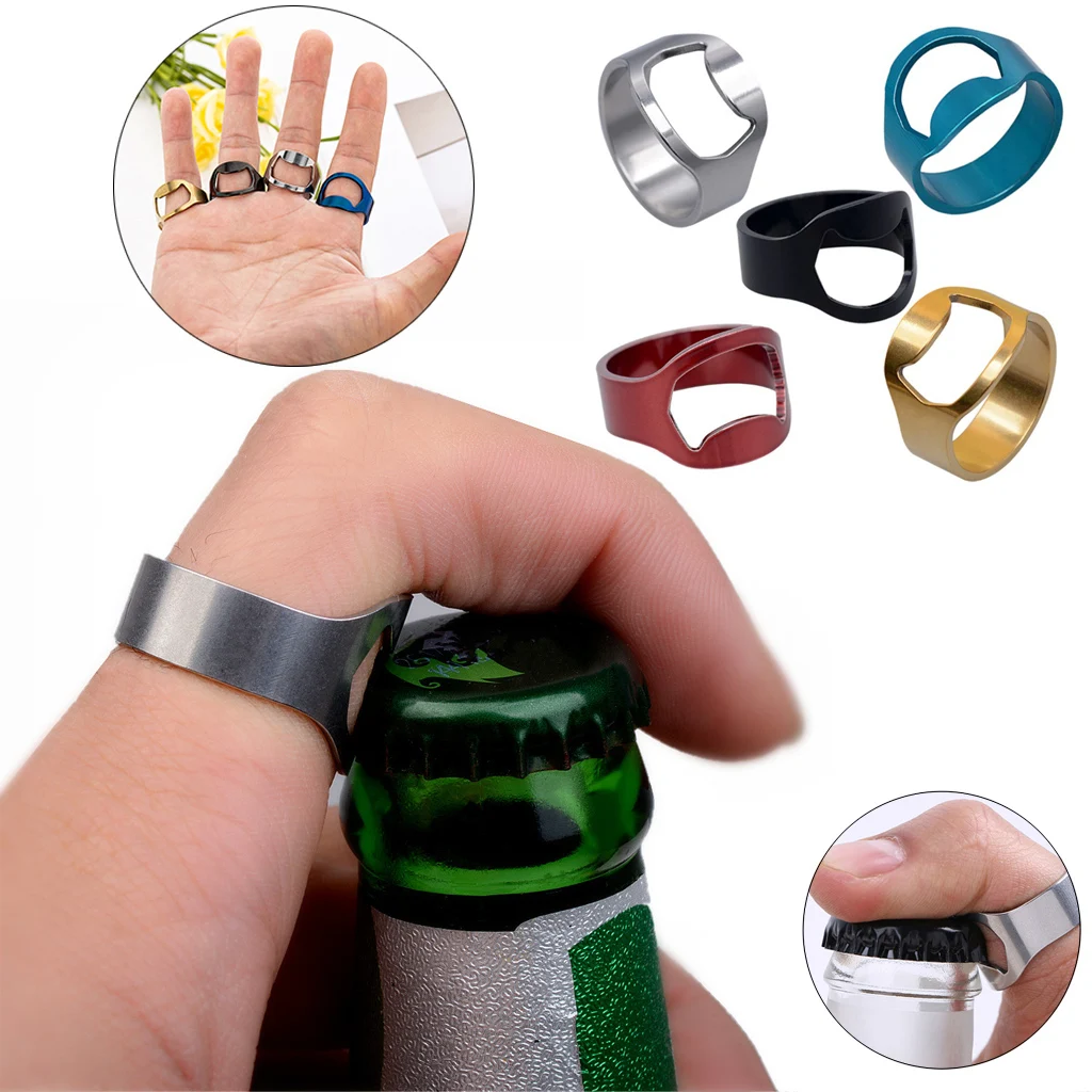 

wholesale Multi-function Stainless Steel Colorful Ring-Shape Opener Beer Bottle Opener Diameter