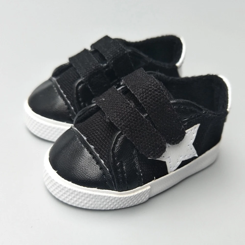 New arrival doll shoes for 18 inches American doll and 43CM doll spring canvas sport shoes HOOk&LOOP five stars Doll Accessories (5)