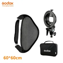 Godox SFUV6060 60x60cm/24 * 24inch Softbox + S-Type Bracket Bowens Holder+ Bag Kit for Camera Flash Speedlites