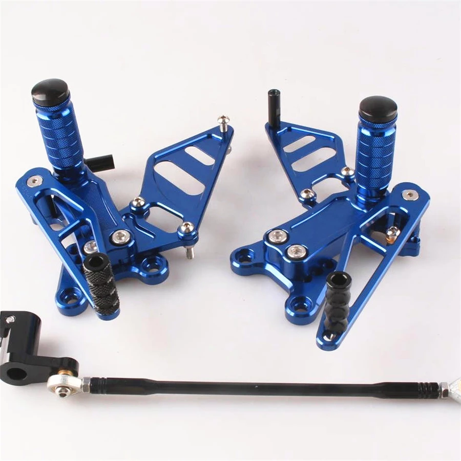 

For Honda CBR954RR CBR929RR 2002-2003 CNC 7075 Aluminum Alloy Adjustable Rearset Foot Pegs Blue