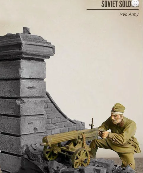 Сборка Неокрашенная в масштабе 1/35 старинный человек с базовой зимней фигуркой