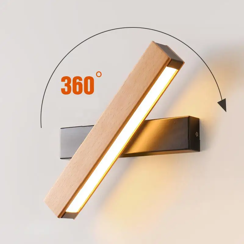 

Led Acrylic Wall Lamp Modern Simple Creative Bedroom Bedside Aisle Light Fixtures Reading Log Rotary Led Decor Wall Lights