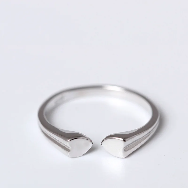 simple love Ring 100% Sterling 925 silver Jewelry Vintage Adjustable rings for women gift