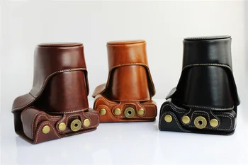 

PU Leather Camera Hard Cover Case Bag Protector for canon E0SM3 EOS-M3 Black/Brown/coffee