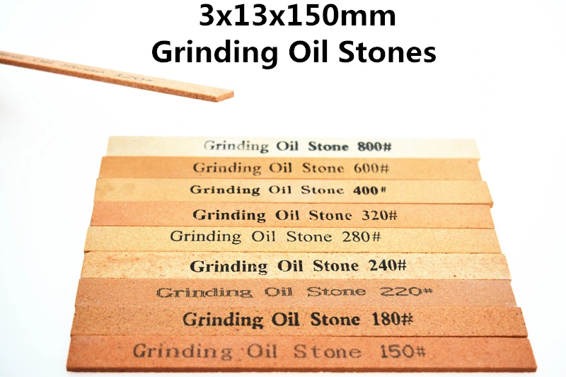 Jrealmer 10pcs/lot 3x13x150mm Sharpener Oil Stone Whetstone Polishing