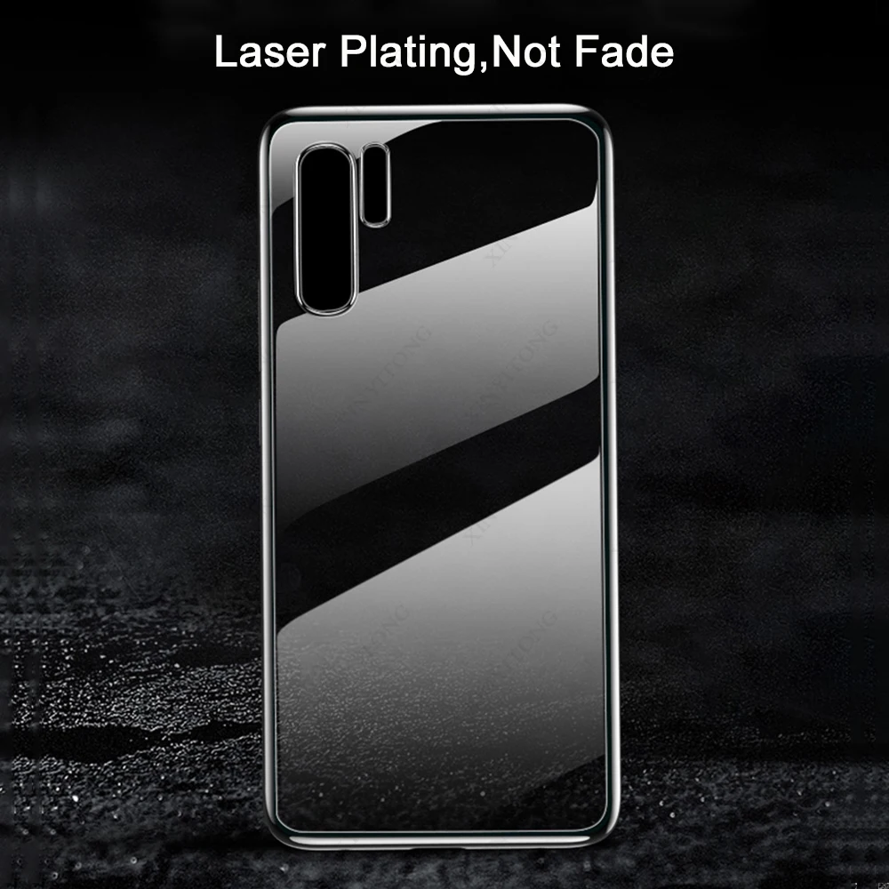 Ultra Thin Fashion Soft Silicon Clear Transparent Phone Case for Huawei P30 Pro 3D Laser Plating Luxury Cover For Huawei P30
