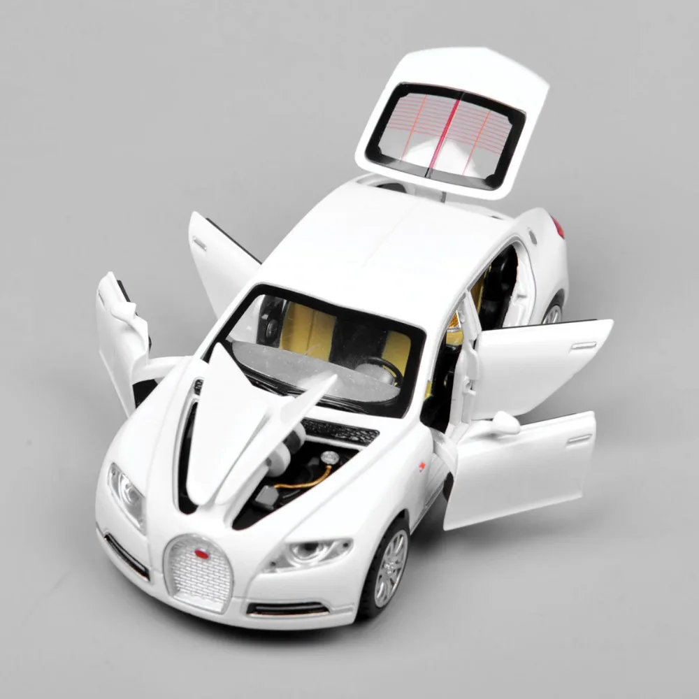 

1/32 Bugatti Veyron 16C Galibier Electronic light sound Pull Back Collectible Alloy Diecast Cars Model Kids Toys for Boys
