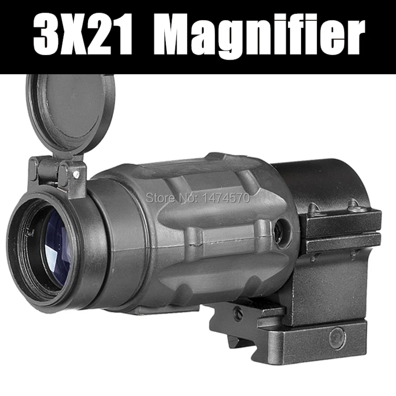 

Tactical Hunting red dot optic sight Gun holographic Rifle Scope AP Style 3X Magnifier Scope With QD Twist RIS weaver Mount