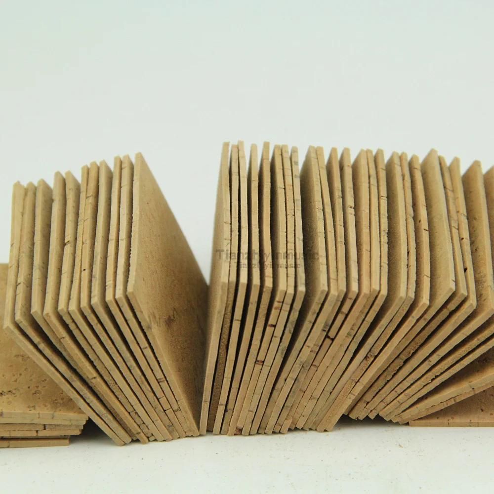 

50Pcs Natural Sax Saxophone Neck Cork Sheet 1.5mm Instrument maintenance