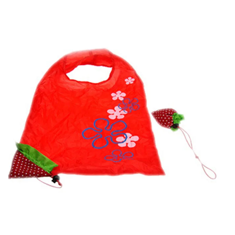 OCARDIAN Cute Recycling bag New Simple Strawberry Fruit Green Folding Convenience Storage Bag Hot sale Women Bag