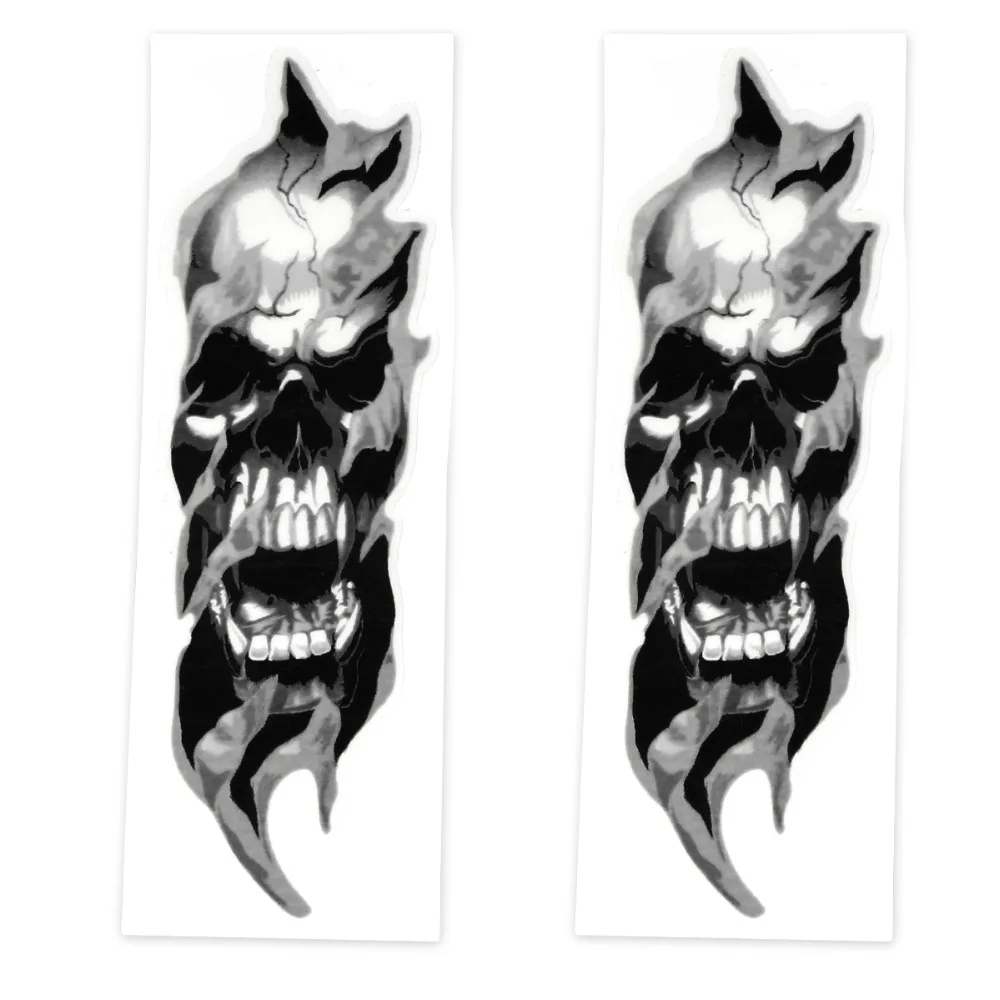 2PCS Motorcycle Front Fork Skull Decals Graphic Stickers Universal for Harley Honda Yamaha Suzuki Kawasaki 2pcs multi function universal wrench set snap and grip wrench tool set 9 32mm for nuts and bolts of all shapes and sizes