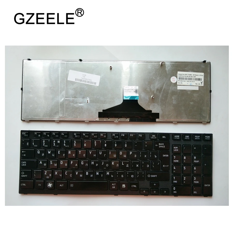 GZEELE для TOSHIBA Satellite A660 A600 A600D A665 9Z. N4YGC. 10S 9Z. N4YGC. 11E 9Z. N4YGC. 12M RU Русская клавиатура для ноутбука черный