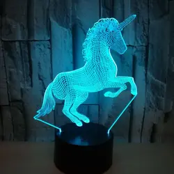 3D светодио дный визуальный светодиодный ночные светильники для детей Touch USB Таблица Lampara как помимо лампе сна Ночник подарок