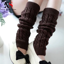 Модные зимние носки под ботинки высокого качества женские теплые гетры для девочек носки с манжетами однотонные длинные гетры для женщин