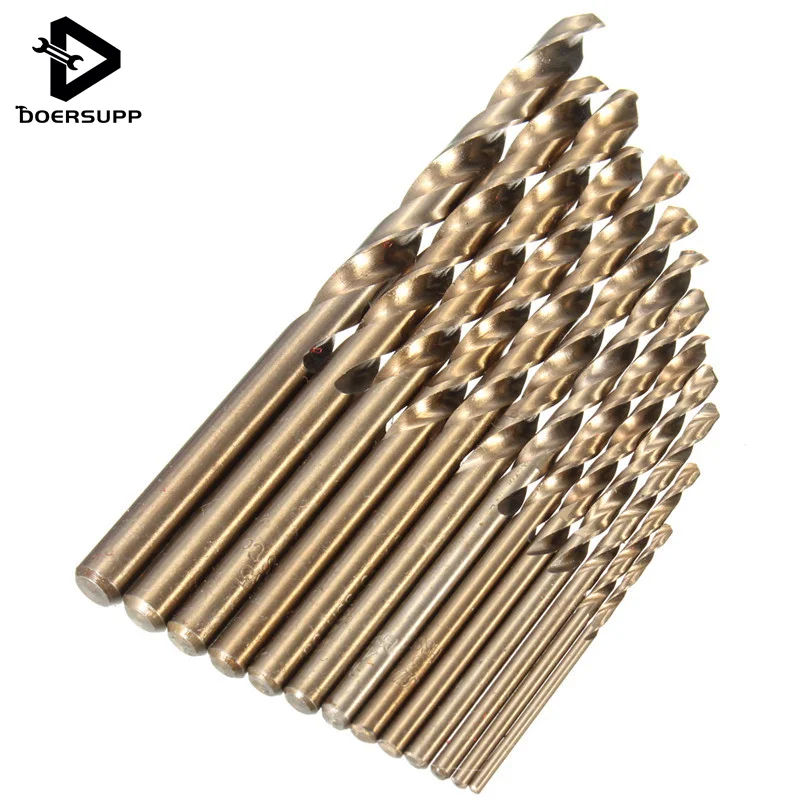 

13pcs HSS M35 5% Cobalt Jobber Twist Drill Bit Set in Metal Case Top Tech Power Tool