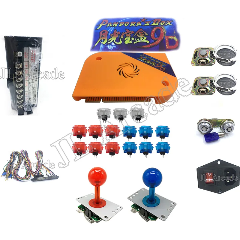 

2019 Latest Pandora Box 9D 2222 in 1 Board Transparent Push Button copy sanwa Joystick DIY Kit For Arcade Game Console