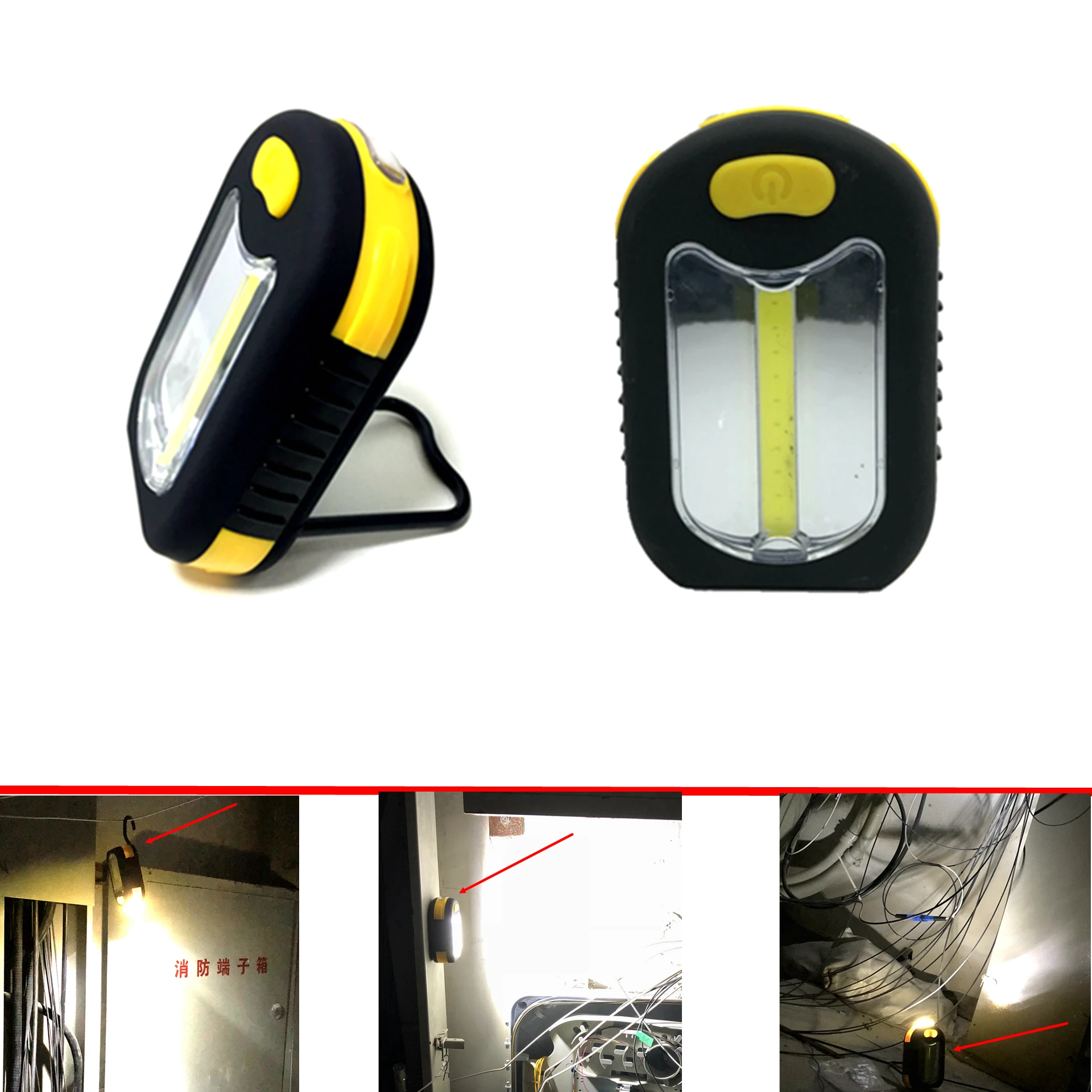 

MingRay COB Worklight Battery Hand-Free Magnetic Work Light with Stander Car Truck Repairing Lamp Mini LED Flashlight AAA