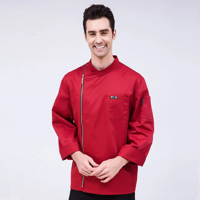 zipper chef coat