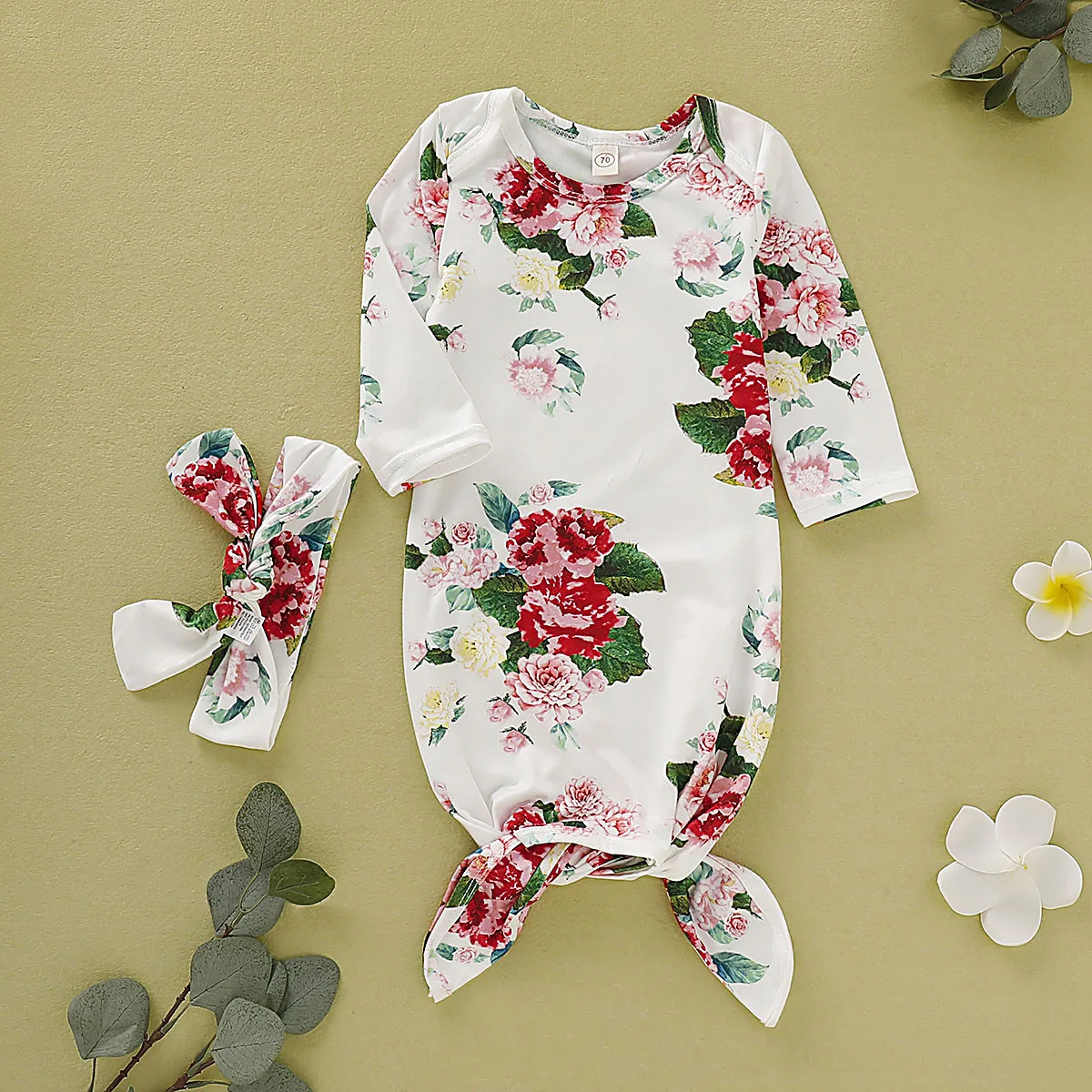 Для новорожденного Пеленальное Одеяло спальный мешок хлопок Цветочный наряд