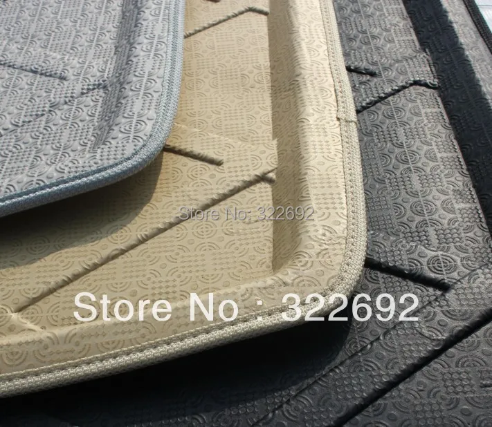 

EMS Free Shipping 3D Rear Cargo Floor Mats Carpets Water Oil Proof PE Black Beige Grey for Jeep Patriot Compass 2011 Up