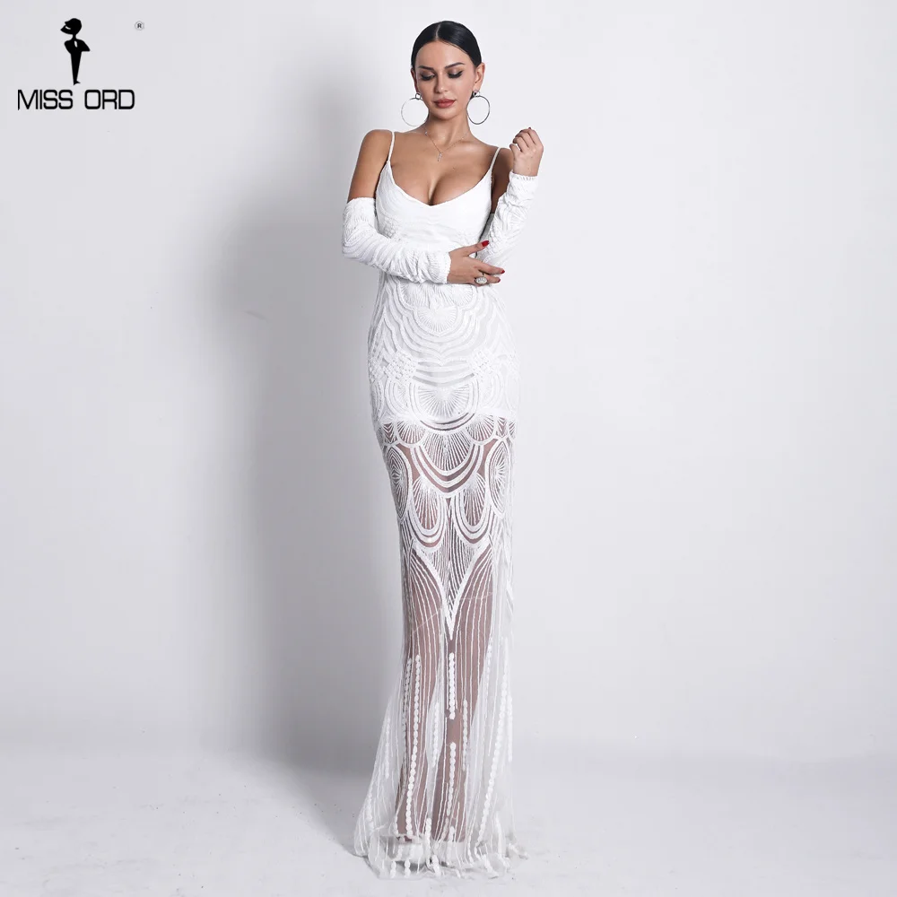 Missord 2019 женское сексуальное платье с v-образным вырезом открытыми плечами длинным