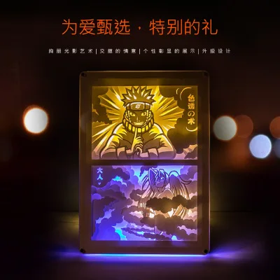 

Night Lights Ninja Japonica Night Light Shadow Paper Carving Lamps Bedroom Bedside Night Lights Decorative Light Gifts