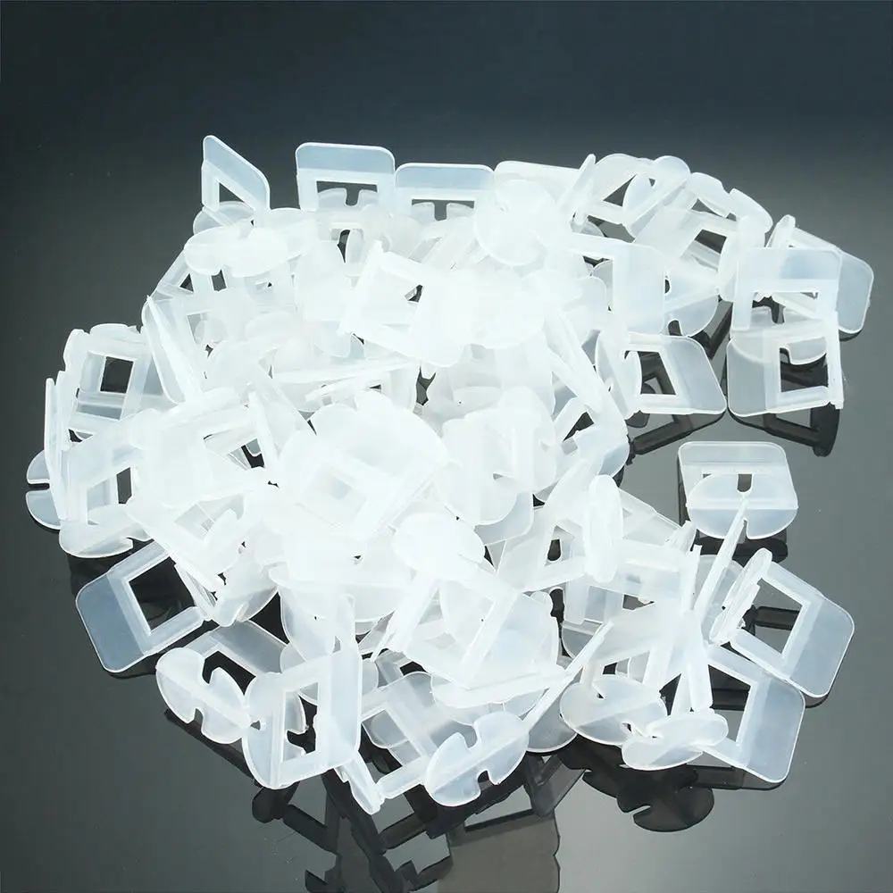

100pcs 1/2/3mm Tile Leveler Manufacturers Tiling Aids Transparent Base Tile Leveling System Gasket