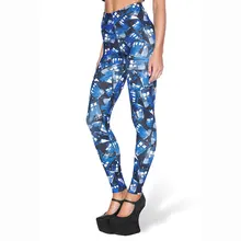 KDK1423 Sexy Girl leggins Doctor Who Tardis Stencil Printed Elastic Slim Fitness Women Jogging Sport Yoga Leggings Pants Trouser