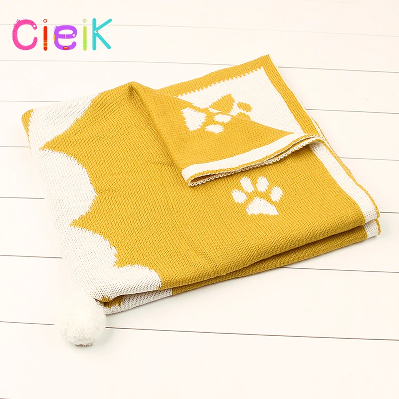 CieiK Baby Blanket Animal Bunny Muslin Floral Swaddle Newborn Girl Boy Soft Wrap Kids Photo Playing Knitted Warm Children Towel  (4)