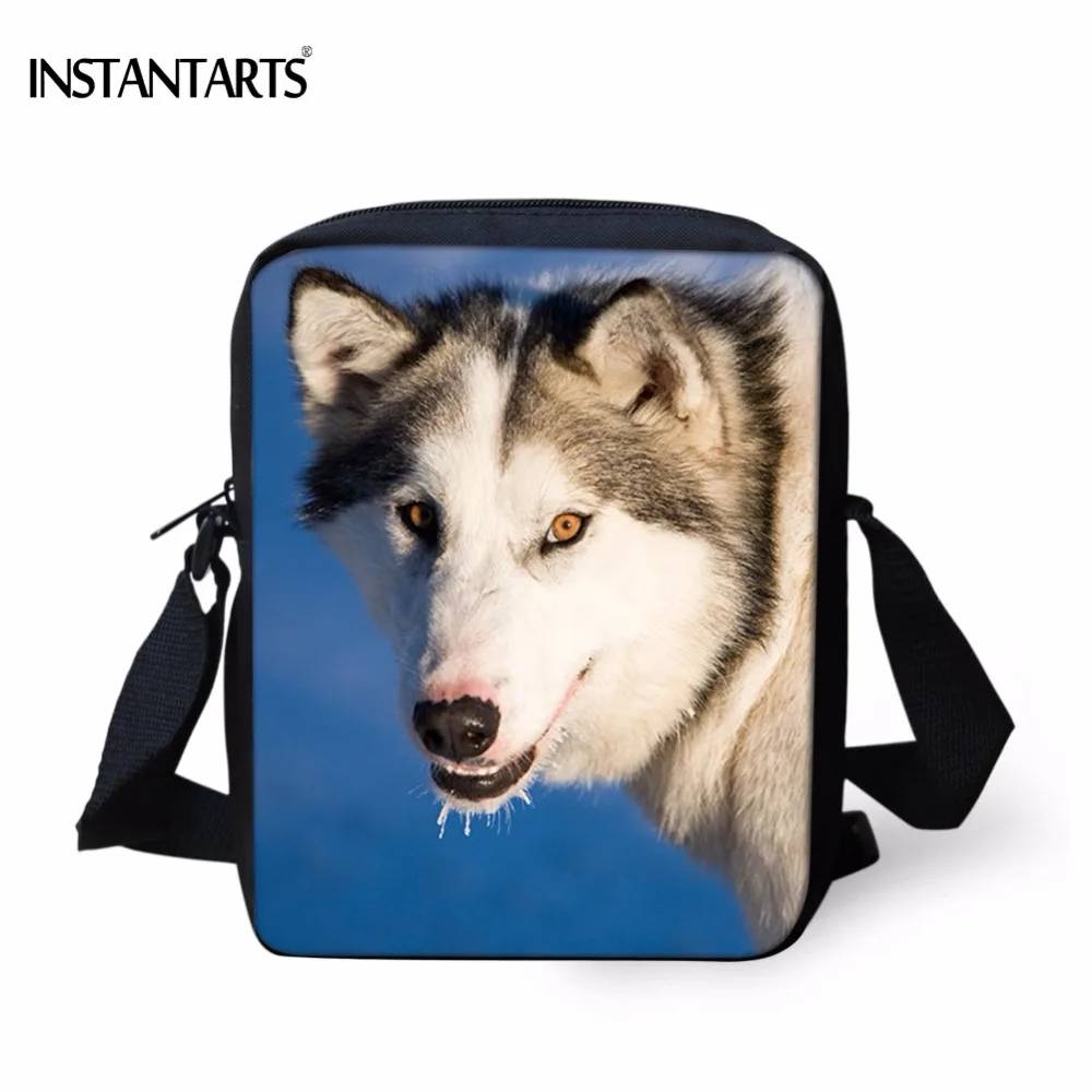

INSTANTARTS Cute 3D Canadian Eskimo Dog/puppy Print Kids School Bags Funny Preschool Children Satchels Mini Baby Messenger Bags