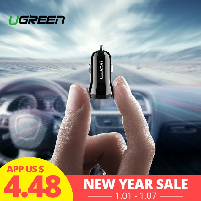 Best Price Ugreen USB Car Charger for Phone 4.8A Dual USB Fast Charger for iPhone X XS 8 Huawei Phone Mini Car-Charger Adapter USB Charger Best Price Ugreen USB Car Charger for Phone 4.8A Dual USB Fast Charger for iPhone X XS 8 Huawei Phone Mini Car-Charger Adapter USB Charger