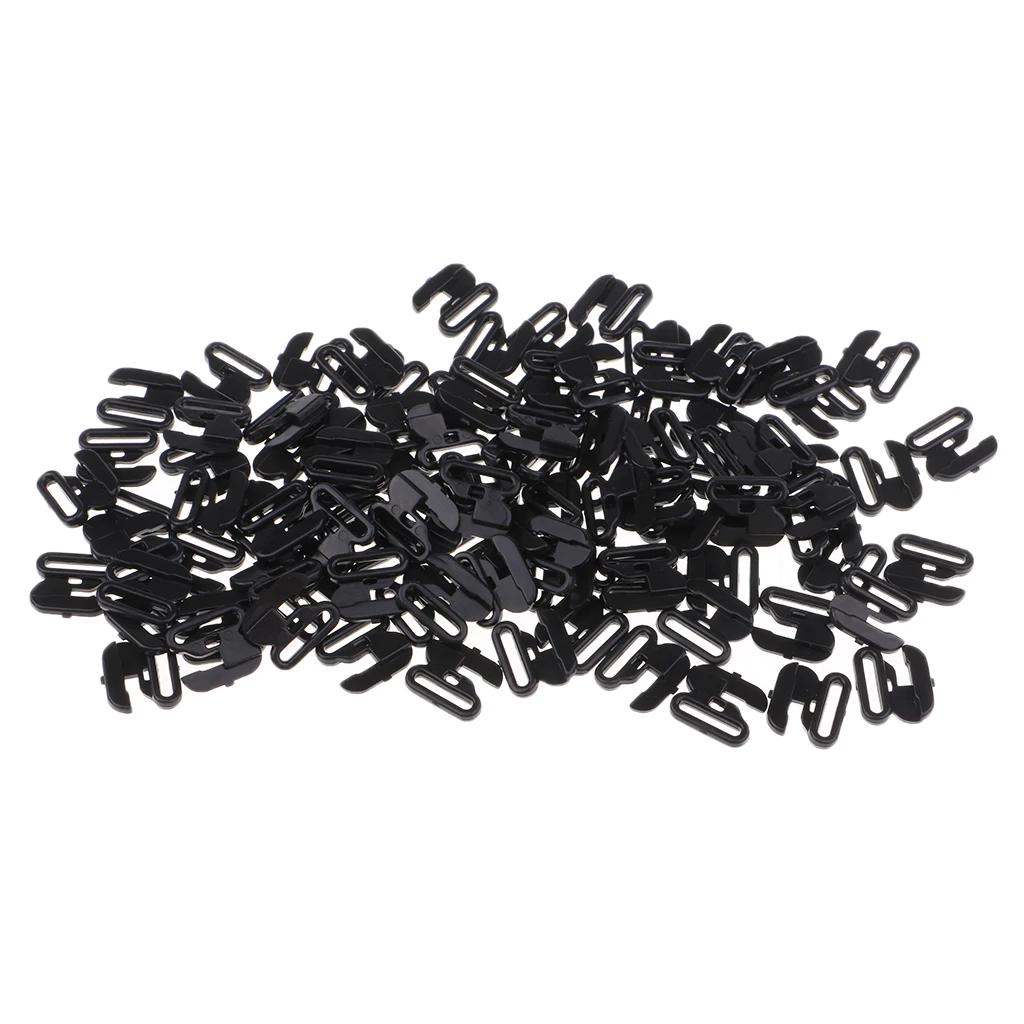 Phenovo 50 Sets Plastic Bra Strap Adjuster Slider Hook Lingerie Buckle Clips Bikini Fasteners