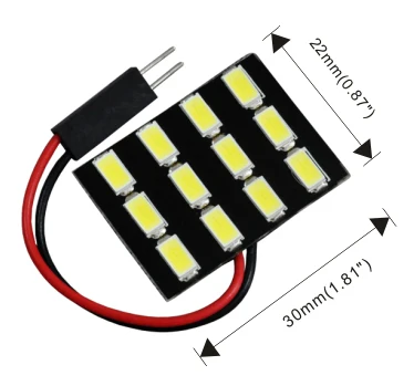 JIACHI 100 шт./лот LED авто панель Купол 5730 SMD 12 чипов с T10 C5W BA9S 3 адаптера Карта света
