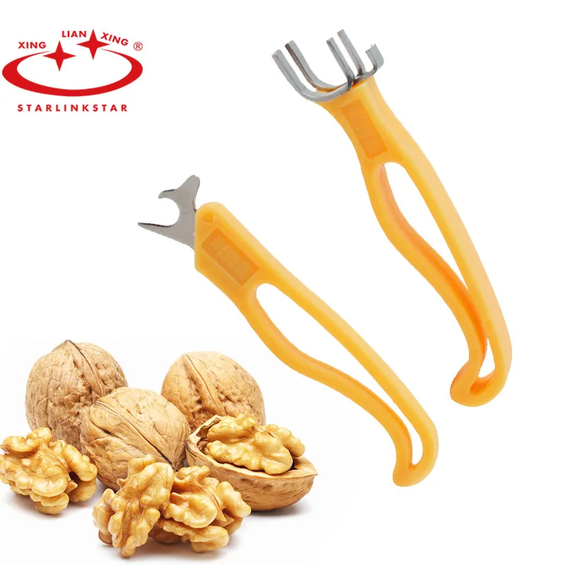 

2 pcs/set Pecan Nut Cracker Stainless Steel Multi-function Walnut Pliers Sheller Nut Opener Kids Gift Home Kitchen Snacks Tool