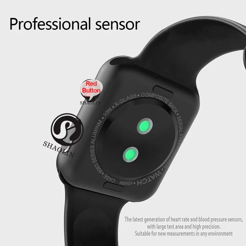 Умные часы, подключенные к Bluetooth наручные Смарт-часы для Apple iOS iPhone samsung sony huawei Xiaomi LG Android Phone(красная кнопка