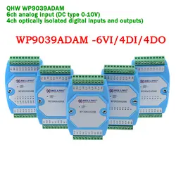 6VI/4DI/4DO DC 0-10V входное напряжение оптически изолированные Цифровые входы модуль сбора RS485 MODBUS RTU связи