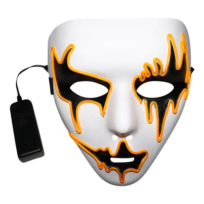Mask halloween Party Sound Reactive LED Mask Dance Rave Light Up Adjustable Mask Rave Adults maskeren dropshipping S18#N (10)