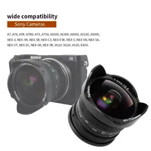 7artisans 7.5mm F/2.8 Wide Angle Fisheye Lens 180 Degree Multi-coated for Sony