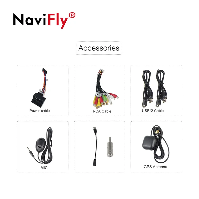 Best NaviFly Android 8.1 quad Core Car multimedia player for Ford focus/S-MAX/Mondeo/C-MAX/Galaxy car gps navigation navi 2 din 4