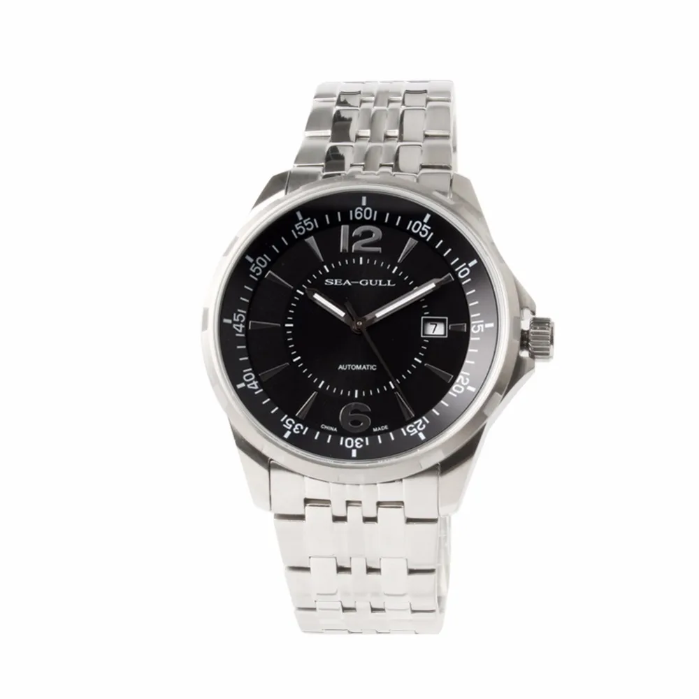 

Genuine Seagull Sea-Gull Men Self Wind Automatic Watches Luminous Hands Stainless Steel Mechanical Dress Men's Watch 816.355