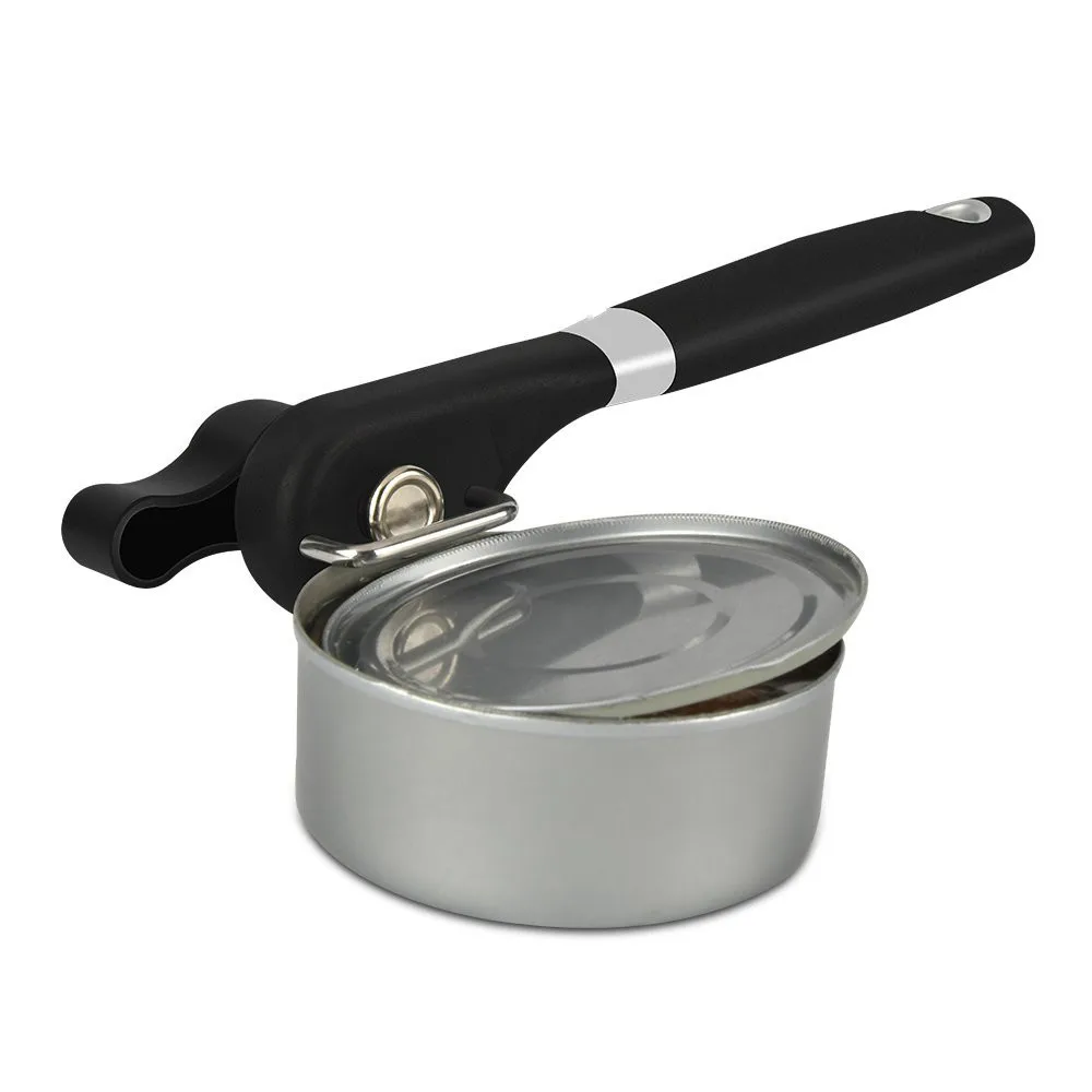 

Can Opener Rotate The Knob and Ergonomic Soft Grips Handle-Effortlessly Open Cans,Smooth Edge -Using Safe