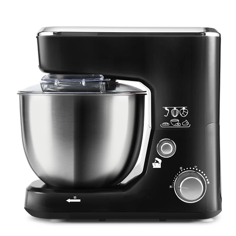 

Black 1000W 5L Capacity Large Power Kitchen Electric dough mixer Tilt Head and Cooking Blender Machine