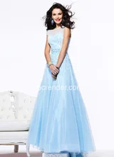 2016 Charming Hot sexy elegant A-Linie nach Maß Designer Sleeveless Perlen kleine Blumen Sash bodenlangen Prom Abendkleid