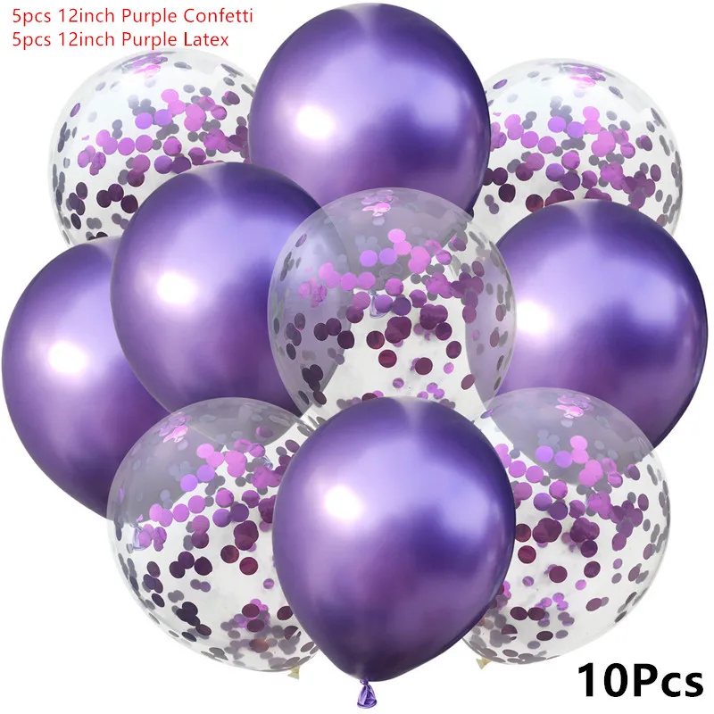 10 шт. 12 дюймов серебряные золотые шары из латекса цвета металлик перламутровый металлический шар синий цвета Globos Свадебные товары для дня рождения воздушный шар - Цвет: Metal C Purple