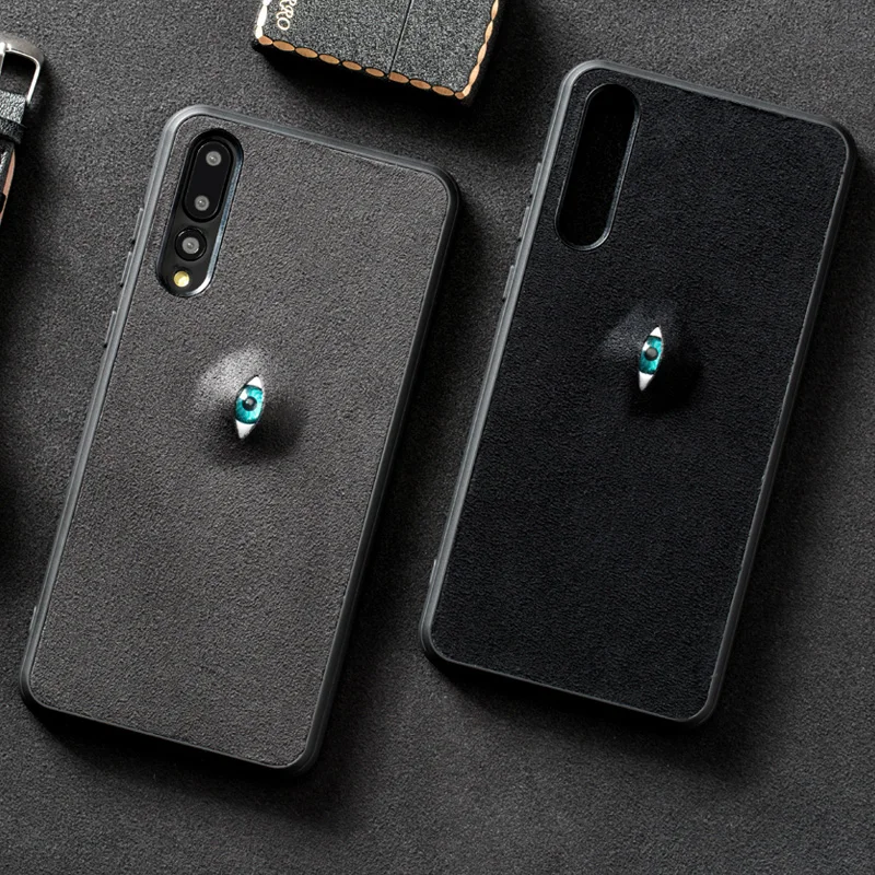 

Phone Case For Huawei Mate 9 10 20 lite P10 P20 lite Pro Case Suede leather evil eye case For Honor 8 8X 9 10 Back Cover
