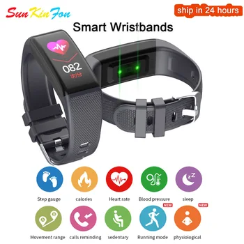 

Smart Sports Bracelet Blood Pressure Monitoring Heart Rate Tracker Smart Band Health Wristband for iPhone 5C 5 SE 4S 4 Mi Band 3